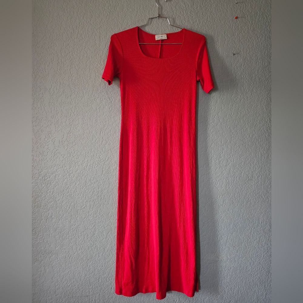 Eliza Cavaletti Red Short-Sleeve Maxi Dress